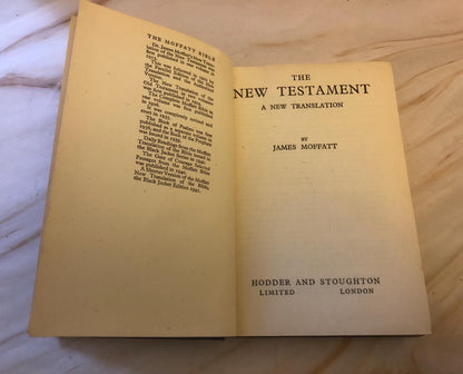 1941 Moffatt Bible New Translation Vintage Bible Christian Bible Rare Edition - (Ref x426)