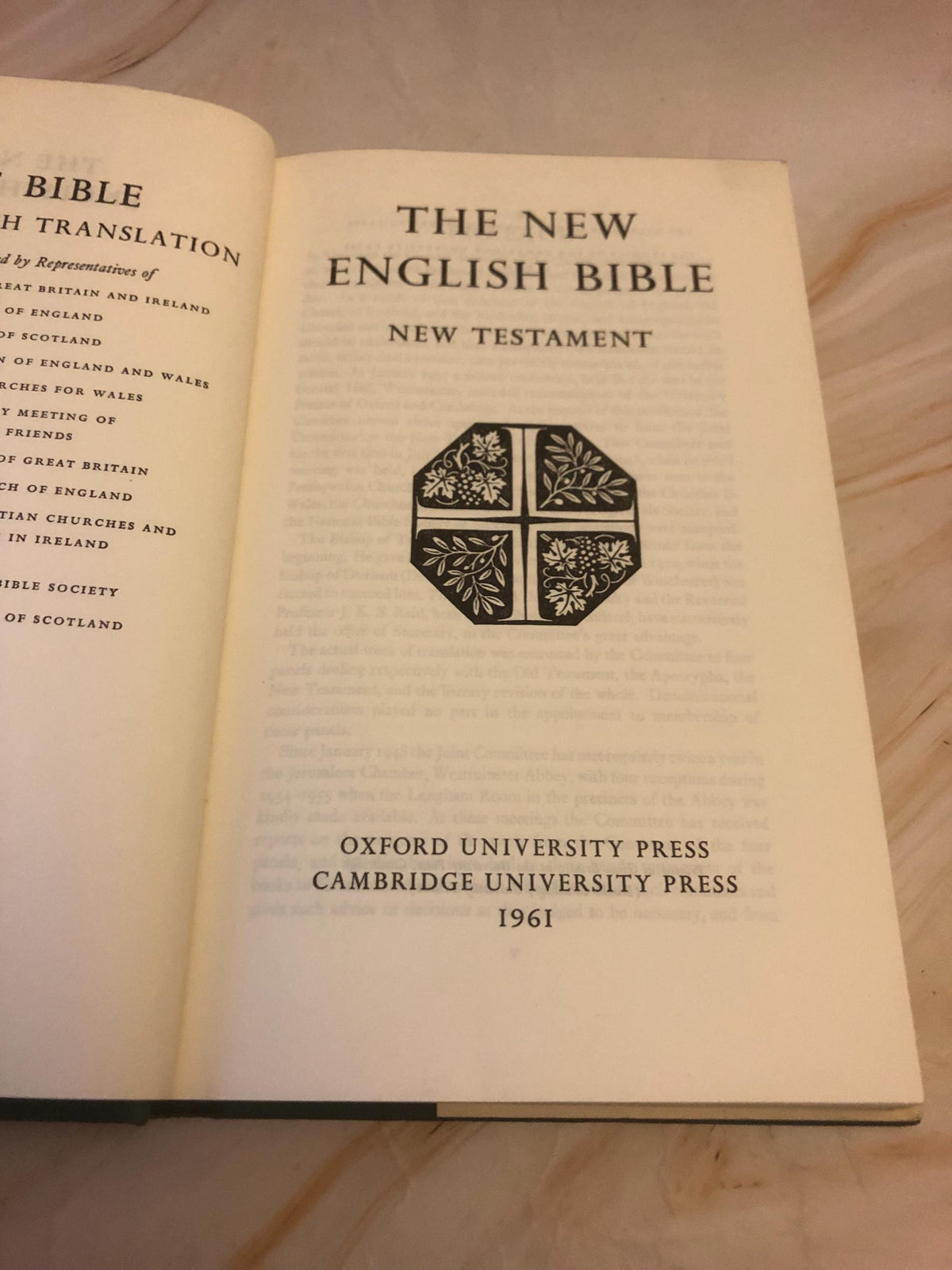 1961 New English Bible New Testament Vintage Pocket Bible Christian Book - (Ref x419)