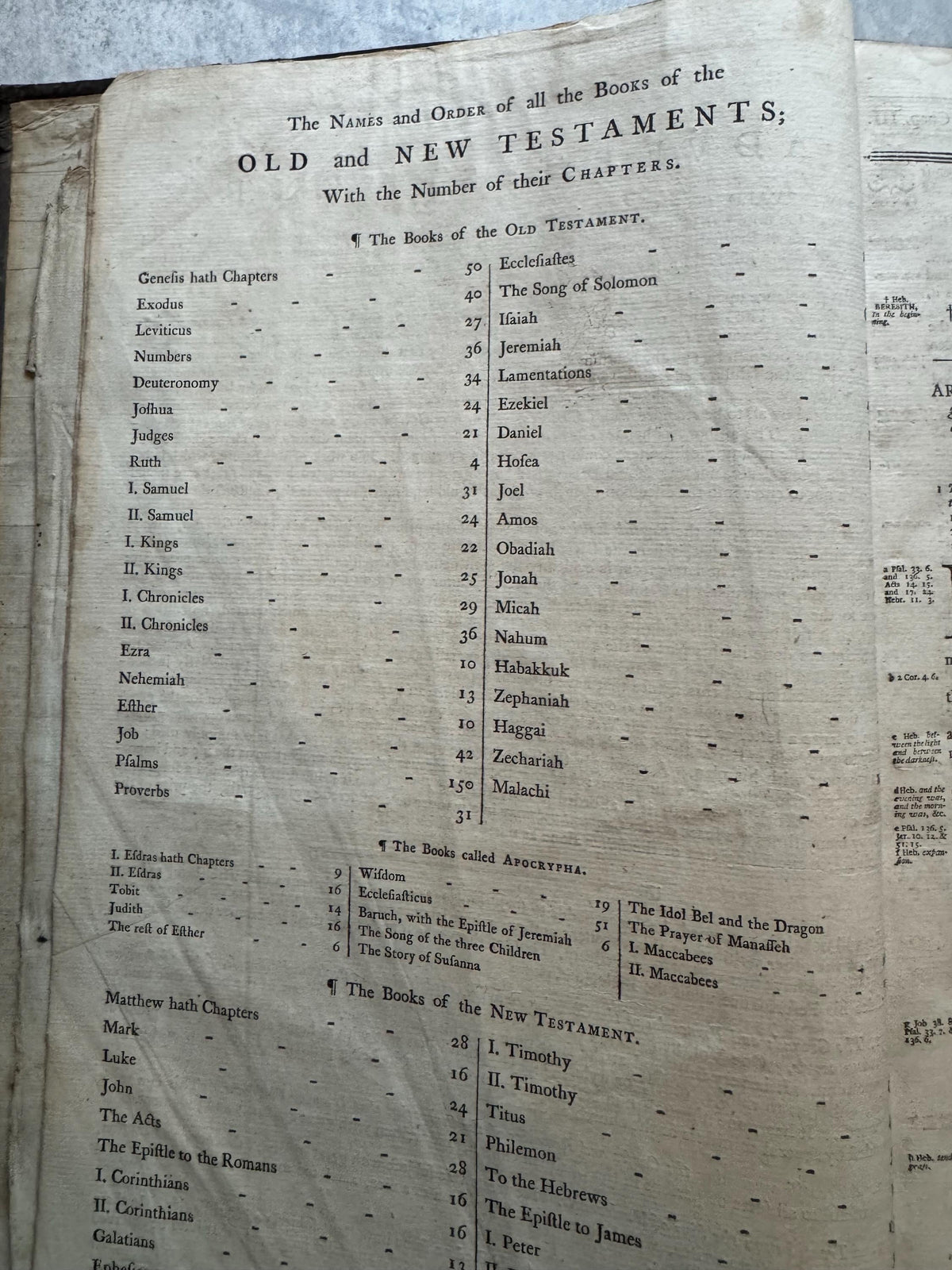 1777 Large Antique Holy Bible with Apocrypha Ostervald Suitable for Museum Display