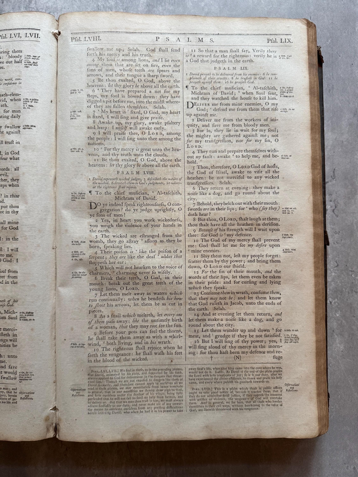 1777 Large Antique Holy Bible with Apocrypha Ostervald Suitable for Museum Display