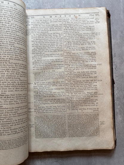 1777 Large Antique Holy Bible with Apocrypha Ostervald Suitable for Museum Display