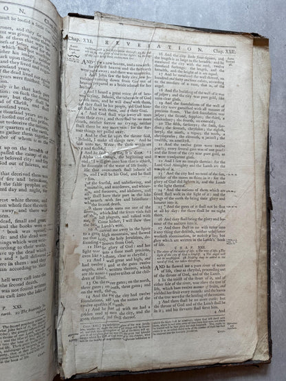 1777 Large Antique Holy Bible with Apocrypha Ostervald Suitable for Museum Display