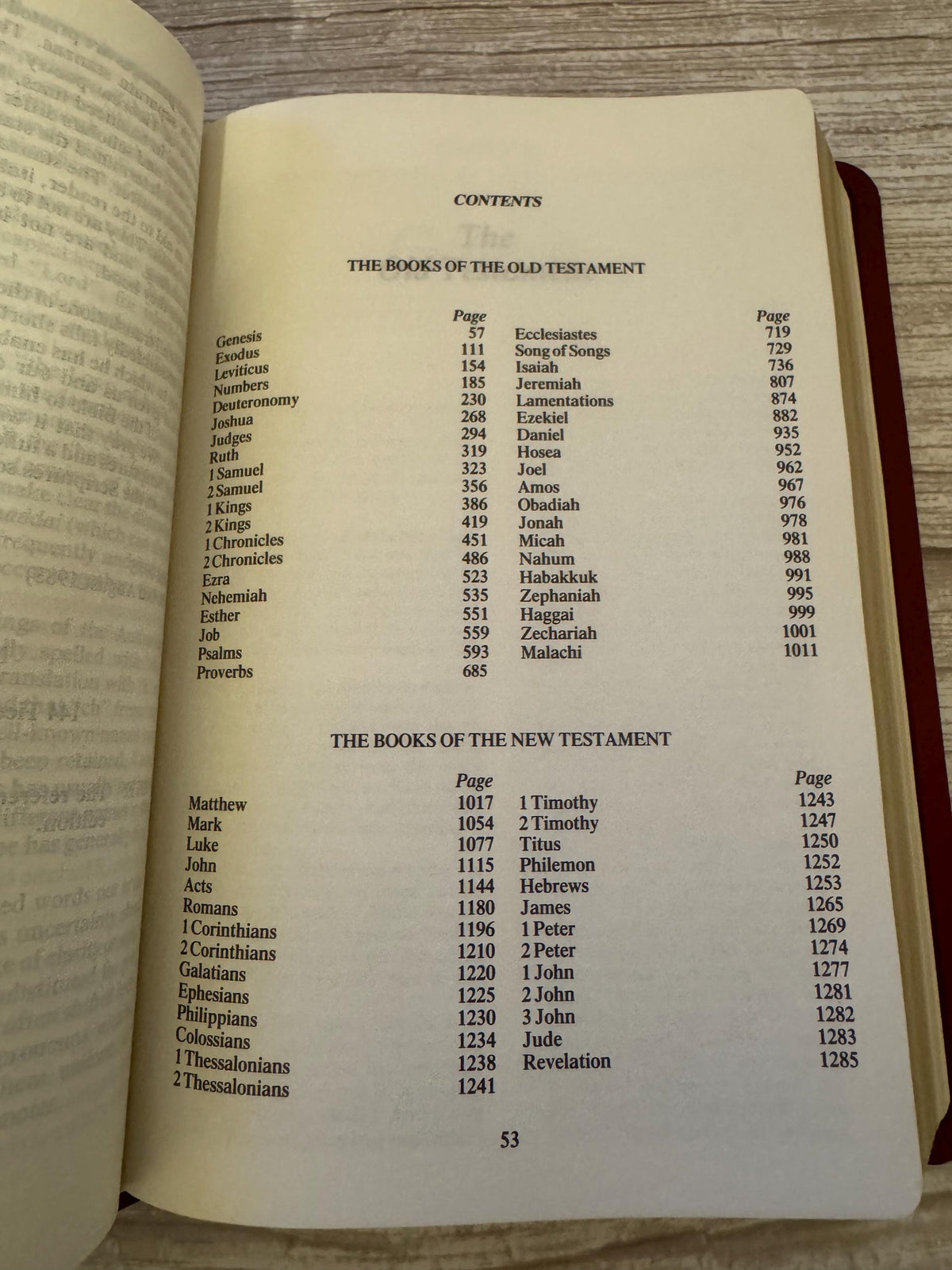 1988 Vintage Burgundy Gideons Holy Bible NIV Old & New Testament with Slipcase - Ref x768