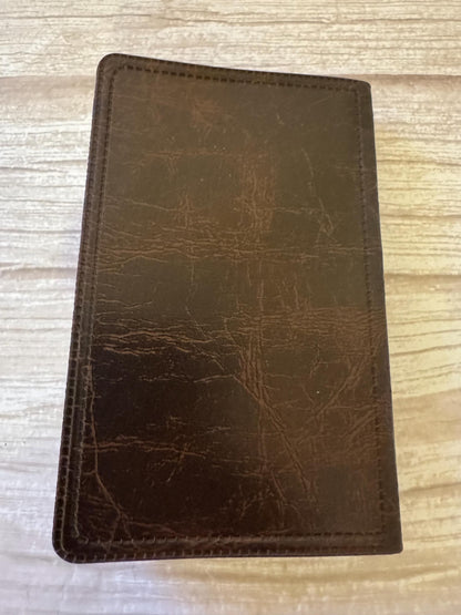 1988 Vintage Brown Gideons New Testament Bible and Psalms NIV Pocket Bible
