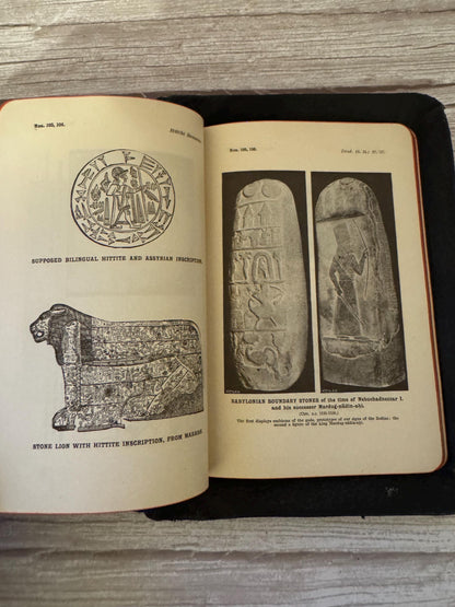 Antique Holy Bible Old & New Testaments Full Yapp Leather KJV Illustrated Reference Bible - Ref x765