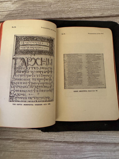 Antique Holy Bible Old & New Testaments Full Yapp Leather KJV Illustrated Reference Bible - Ref x765