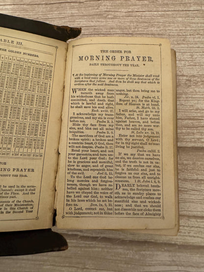 c.1887 Victorian Book of Common Prayer & New Testament Oxford Full Yapp Leather Church Services - Ref x763