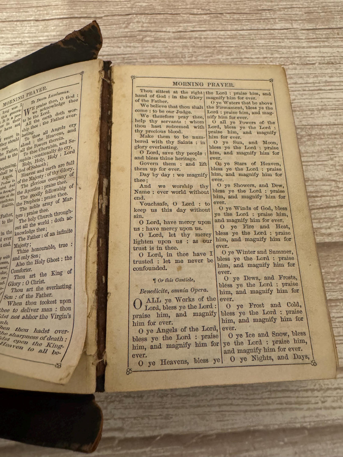 c.1887 Victorian Book of Common Prayer & New Testament Oxford Full Yapp Leather Church Services - Ref x763