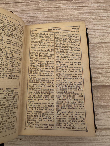 c.1887 Victorian Book of Common Prayer & New Testament Oxford Full Yapp Leather Church Services - Ref x763