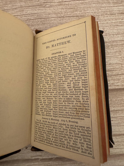 c.1887 Victorian Book of Common Prayer & New Testament Oxford Full Yapp Leather Church Services - Ref x763