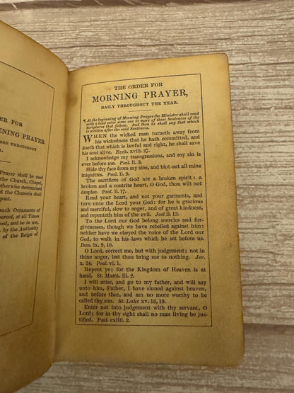 1849 Antique Book of Common Prayer Psalms of David Oxford Victorian Prayer Book - Ref x762