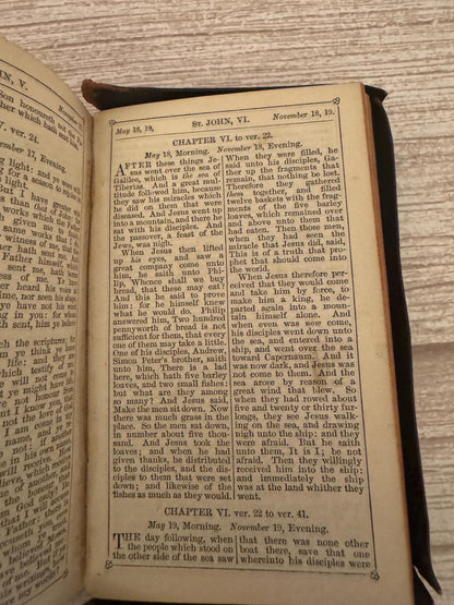 c.1887 Victorian Book of Common Prayer & New Testament Oxford Full Yapp Leather Church Services - Ref x763