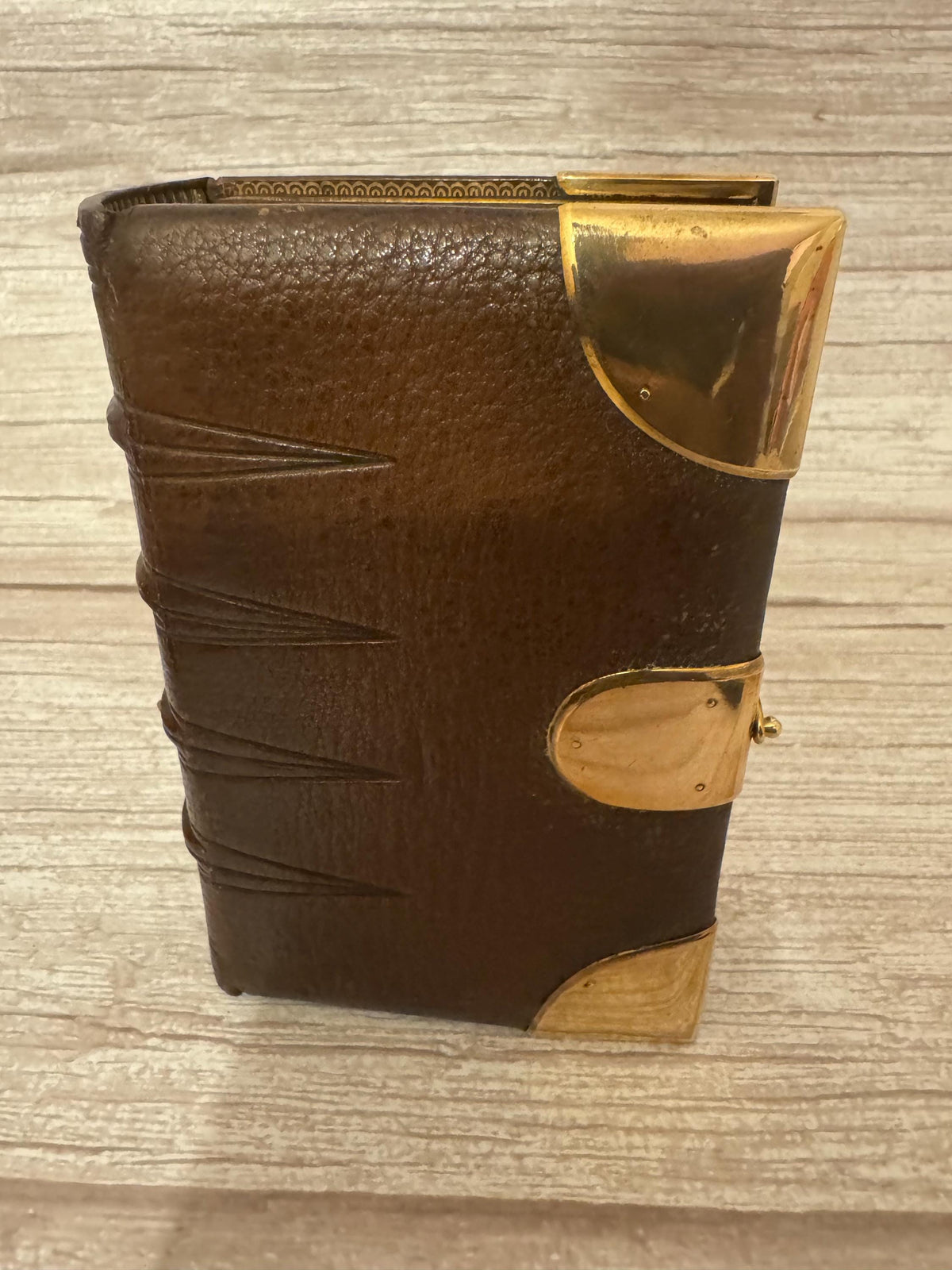 Antique New Testament Bible & Book of Common Prayer Brass Clasp Leather Binding - Ref x761