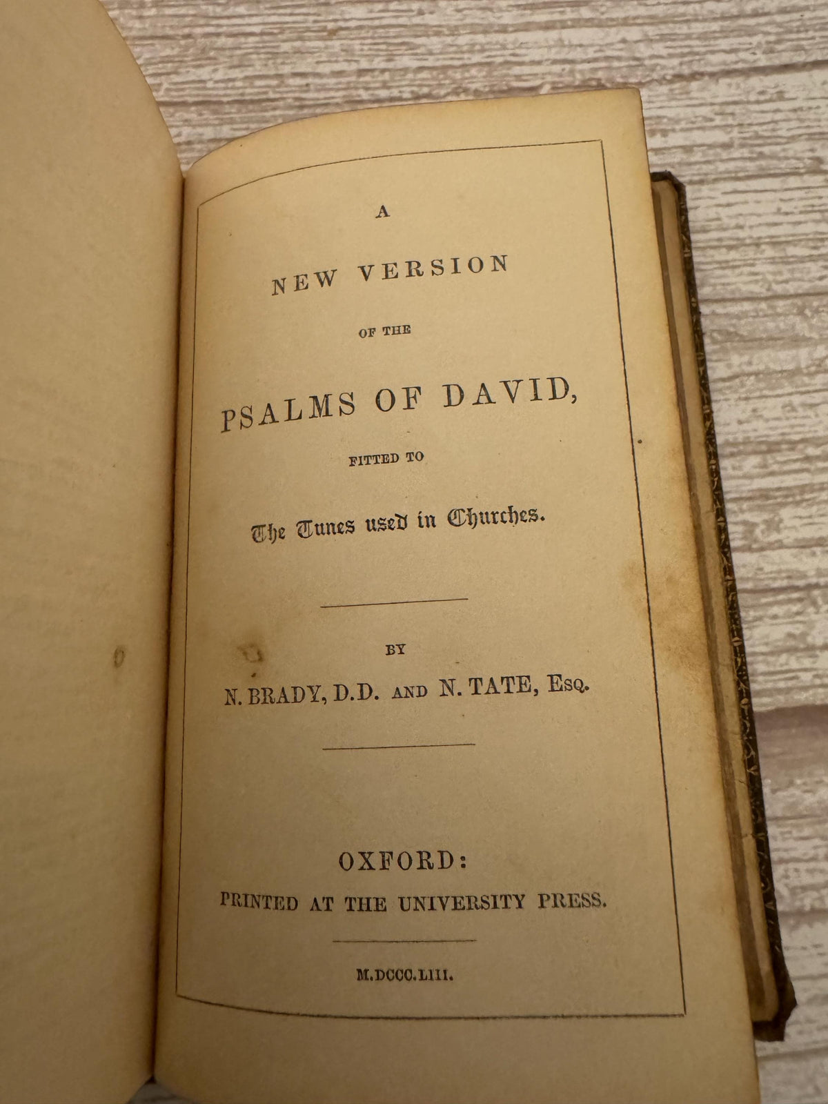 1849 Antique Book of Common Prayer Psalms of David Oxford Victorian Prayer Book - Ref x762