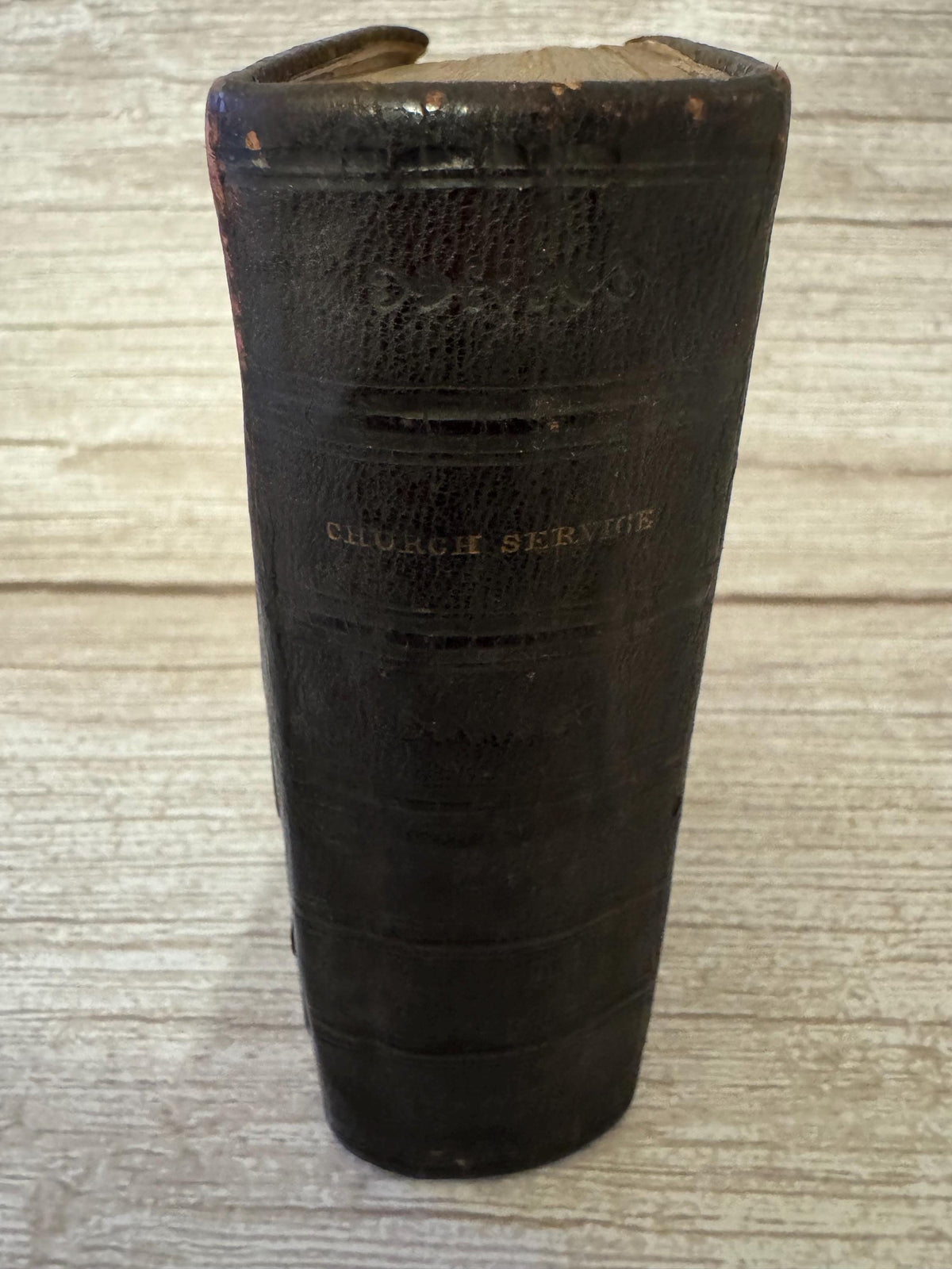 1859 Antique New Testament Bible & Book of Common Prayer Ornate Brass Clasp - Ref x758