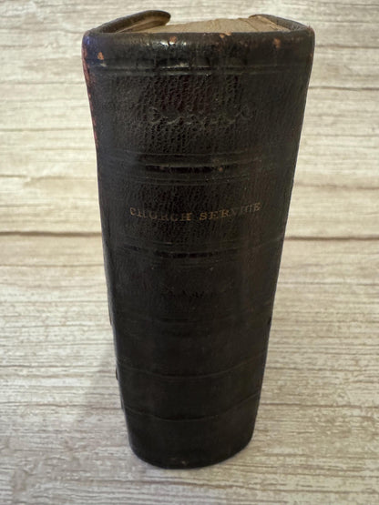 1859 Antique New Testament Bible & Book of Common Prayer Ornate Brass Clasp - Ref x758