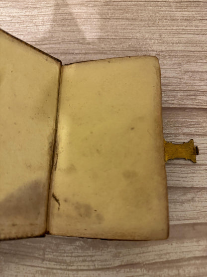1859 Antique New Testament Bible & Book of Common Prayer Ornate Brass Clasp - Ref x758