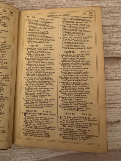 c.1860s Antique John Wesley Hymn Book Wesley’s Hymns Methodist Victorian - Ref x759