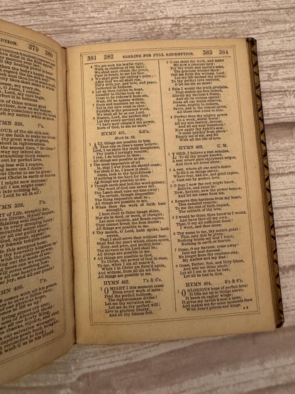 c.1860s Antique John Wesley Hymn Book Wesley’s Hymns Methodist Victorian - Ref x759