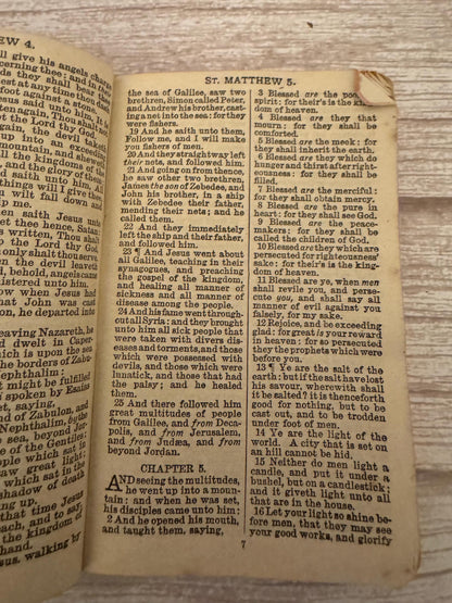 1918 WWI Pocket New Testament Bible Oxford British & Foreign Bible Society - Ref x757