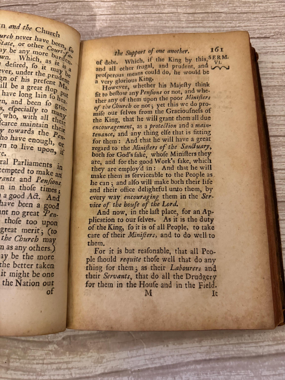 1728 Antique King George II & Queen Caroline Coronation Sermons Leather Book - Ref x756