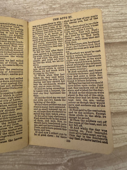 1918 WWI Pocket New Testament Bible Oxford British & Foreign Bible Society - Ref x757
