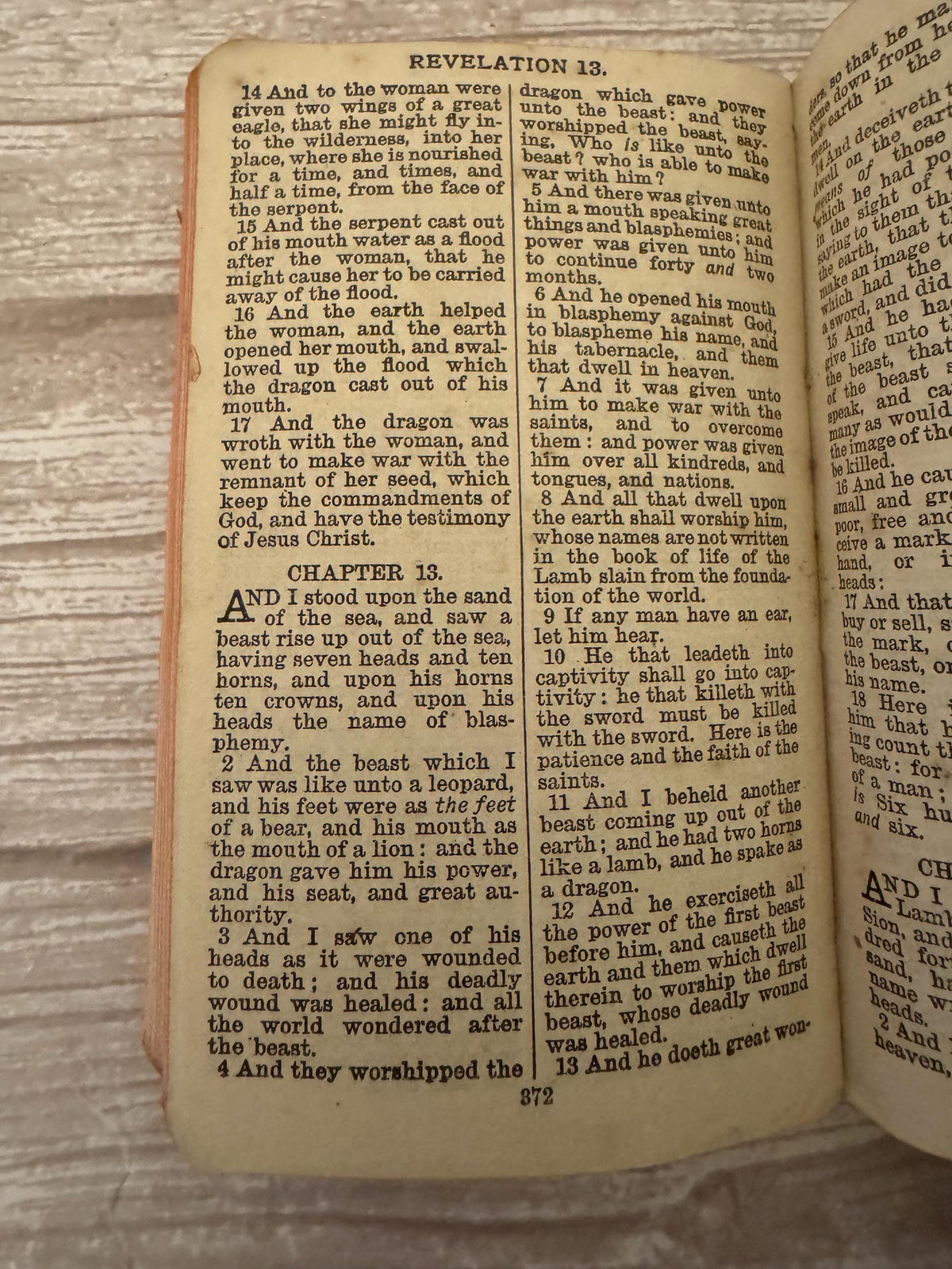1918 WWI Pocket New Testament Bible Oxford British & Foreign Bible Society - Ref x757