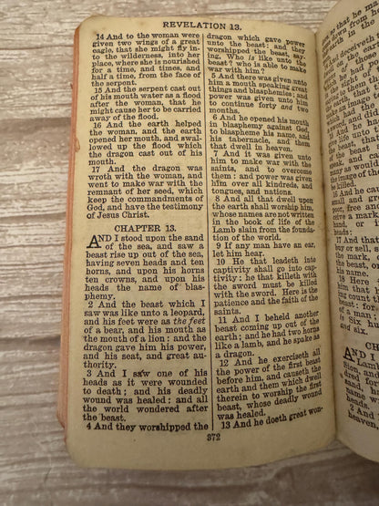 1918 WWI Pocket New Testament Bible Oxford British & Foreign Bible Society - Ref x757