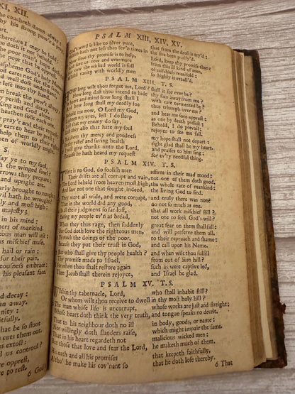 1716 Antique Book of Common Prayer Psalms of David John Baskett Church of England - Ref x754