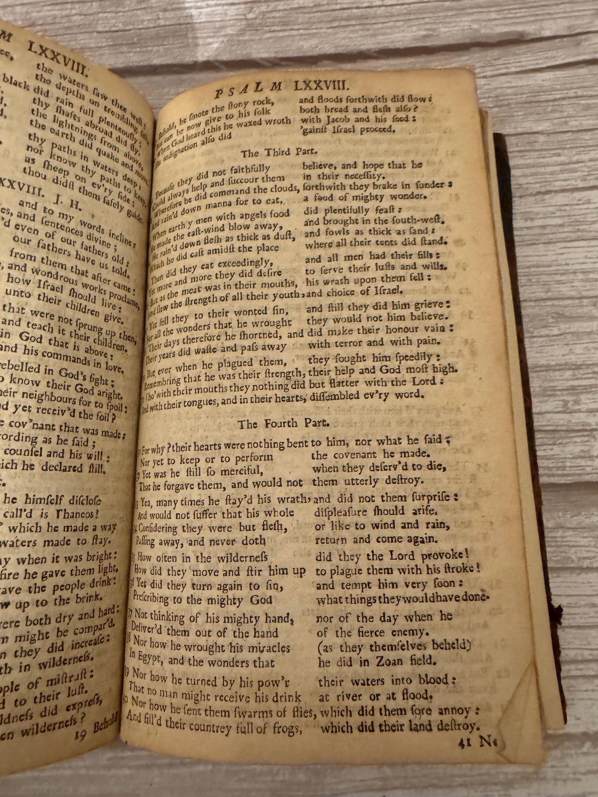 1716 Antique Book of Common Prayer Psalms of David John Baskett Church of England - Ref x754