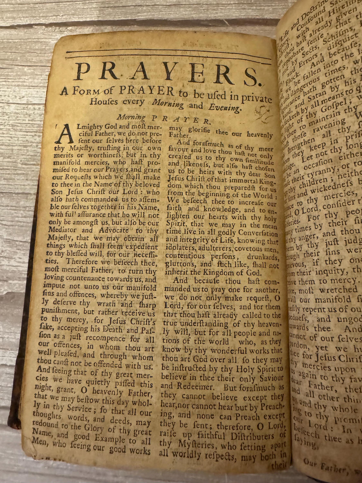 1716 Antique Book of Common Prayer Psalms of David John Baskett Church of England - Ref x754