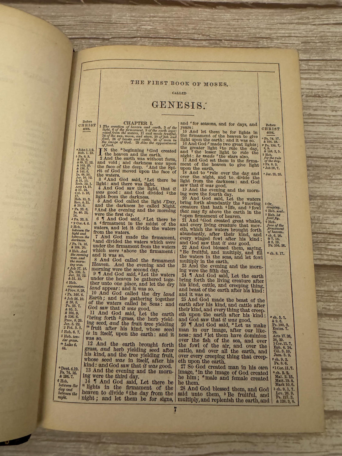 1882 Antique Holy Bible Old & New Testaments Oxford University Press with Maps - Ref x753