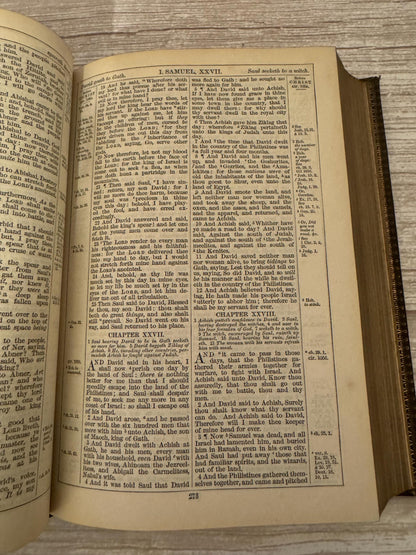 1882 Antique Holy Bible Old & New Testaments Oxford University Press with Maps - Ref x753
