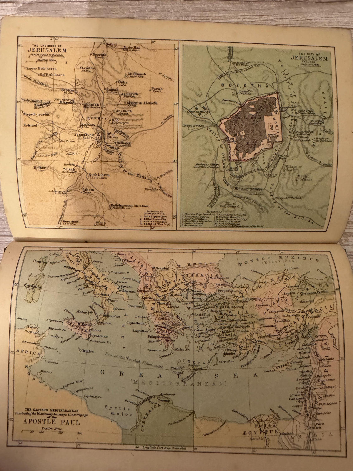 1882 Antique Holy Bible Old & New Testaments Oxford University Press with Maps - Ref x753