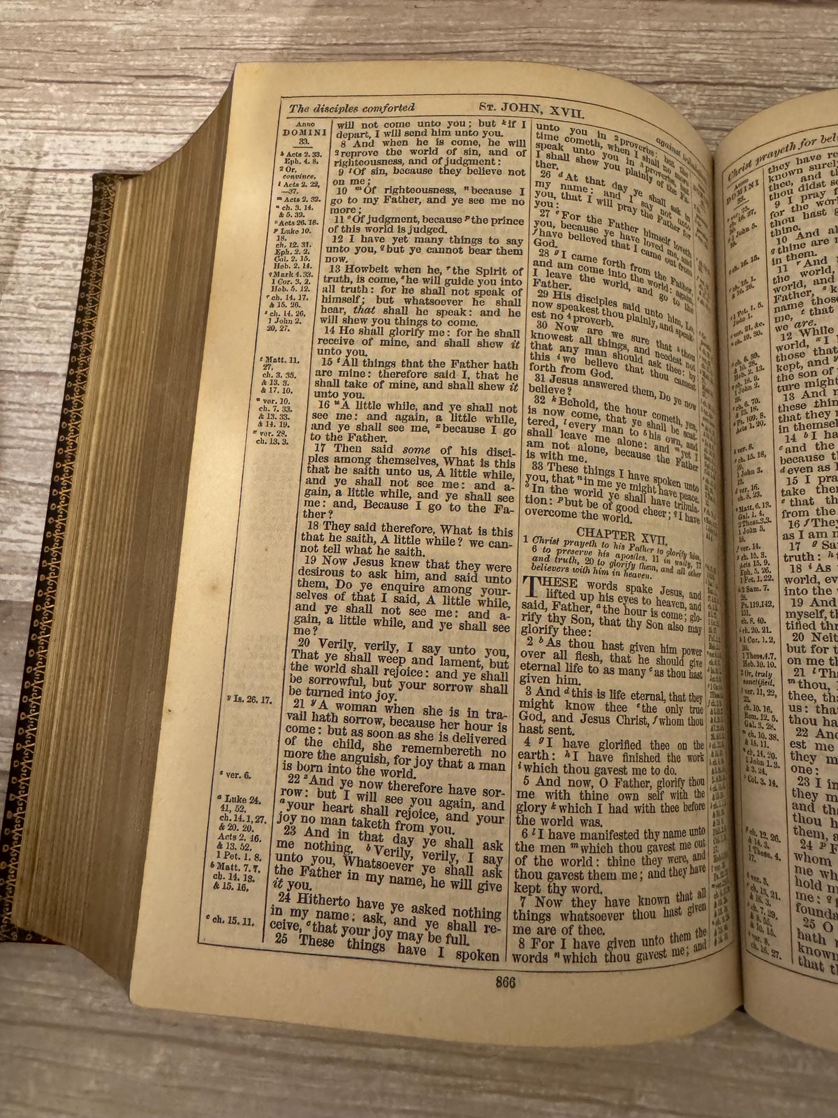 1882 Antique Holy Bible Old & New Testaments Oxford University Press with Maps - Ref x753