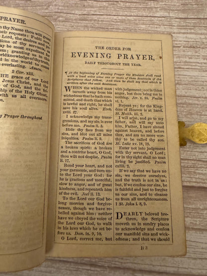 1867 Antique New Testament Bible and Book of Common Prayer with Clasp, Gothic Leather Binding - Ref x752