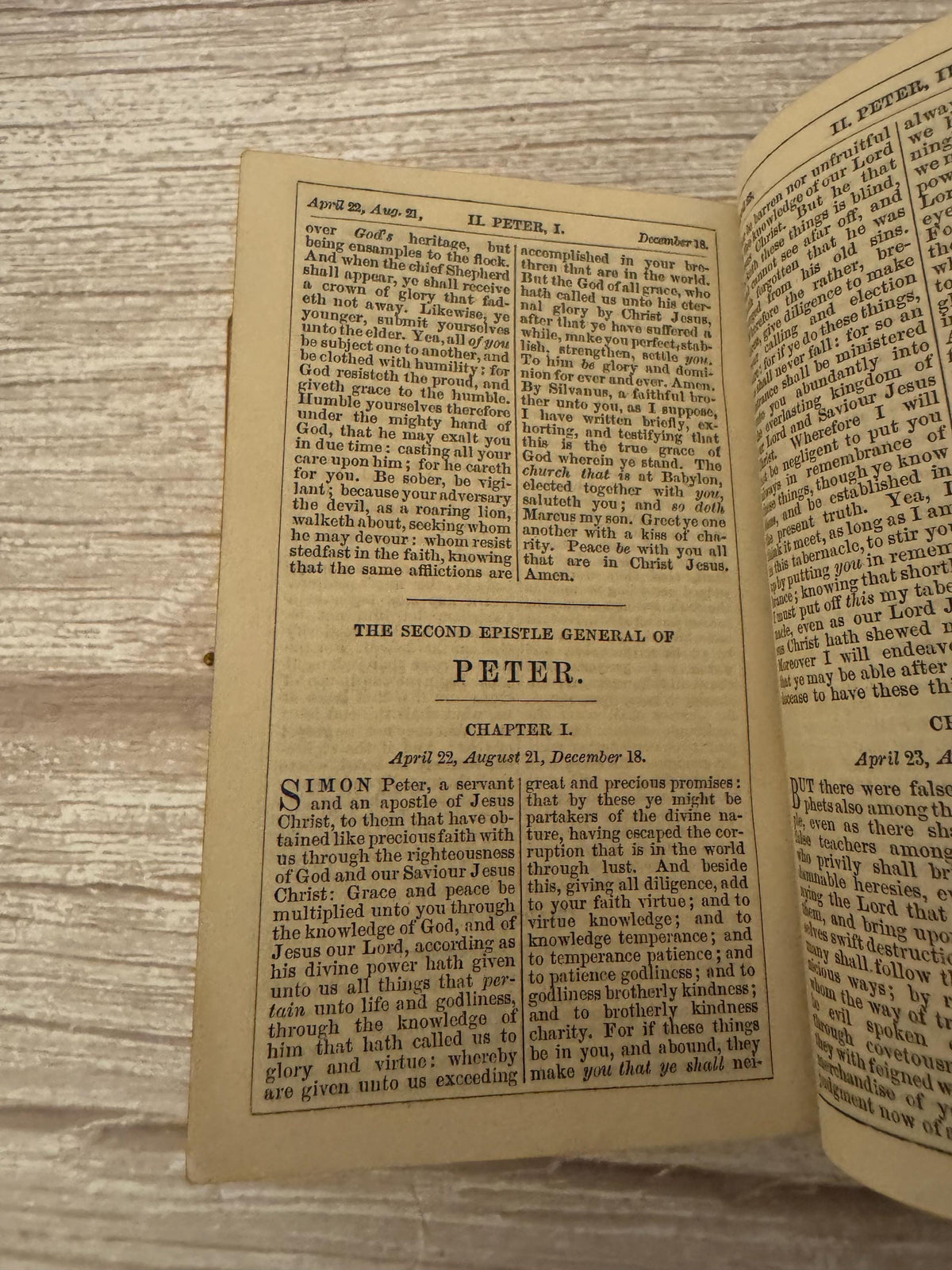 1867 Antique New Testament Bible and Book of Common Prayer with Clasp, Gothic Leather Binding - Ref x752