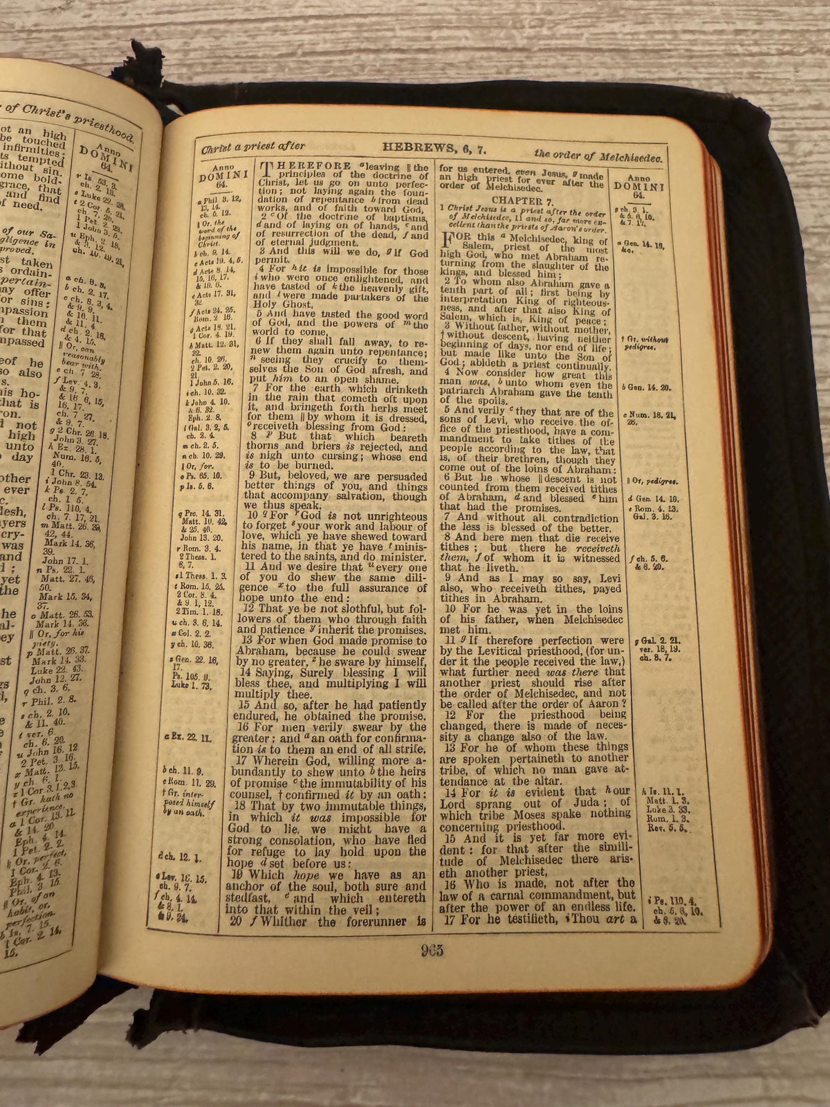 899 Antique Holy Bible KJV – Victorian Yapp Leather Bible – Illustrated Teachers Edition - Ref x750