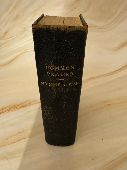 c.1910 Antique Book of Common Prayer, Hymns Ancient and Modern, Church of England Leather Prayer Book - Ref X650