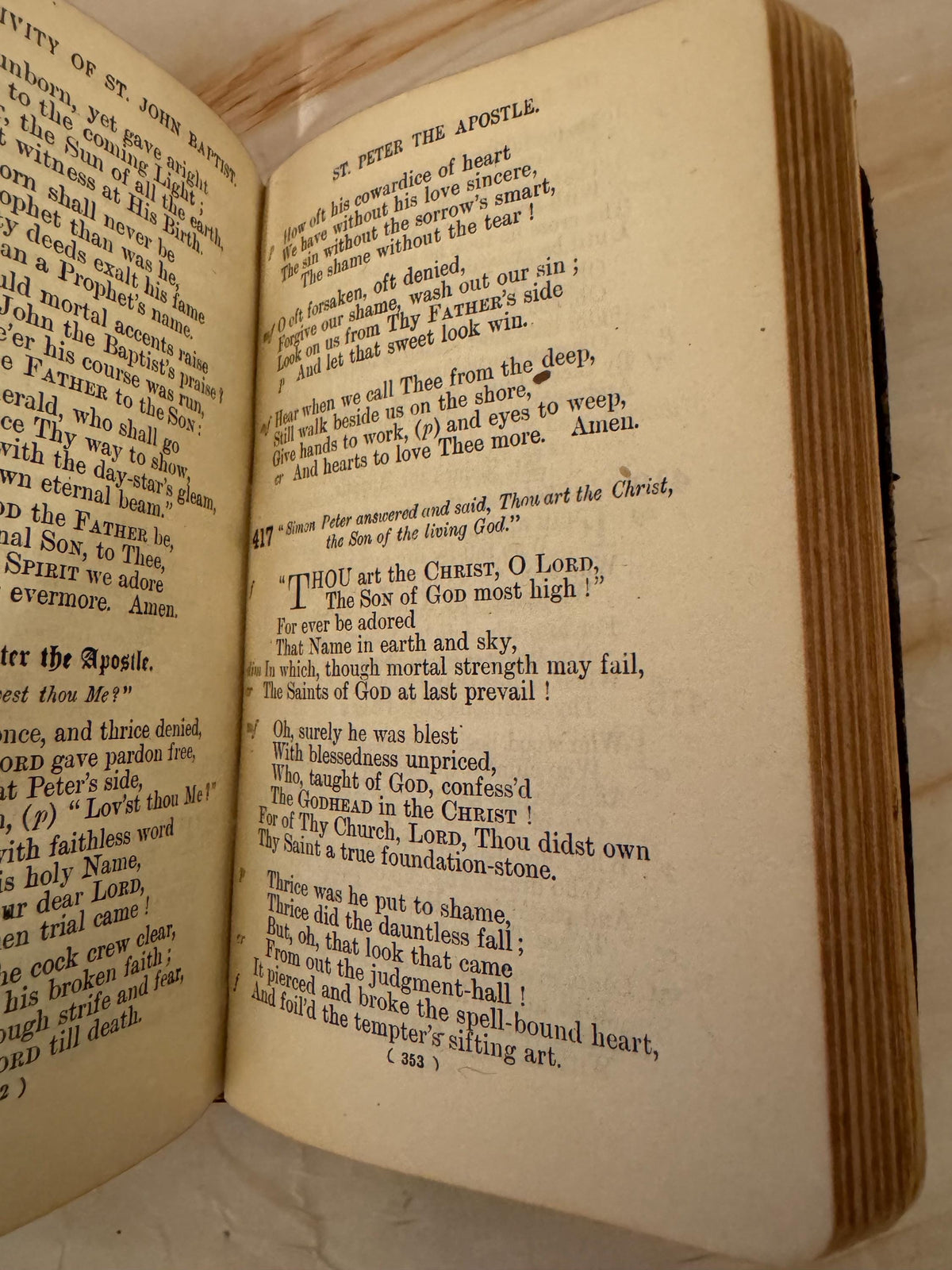 c.1910 Antique Book of Common Prayer, Hymns Ancient and Modern, Church of England Leather Prayer Book - Ref X650