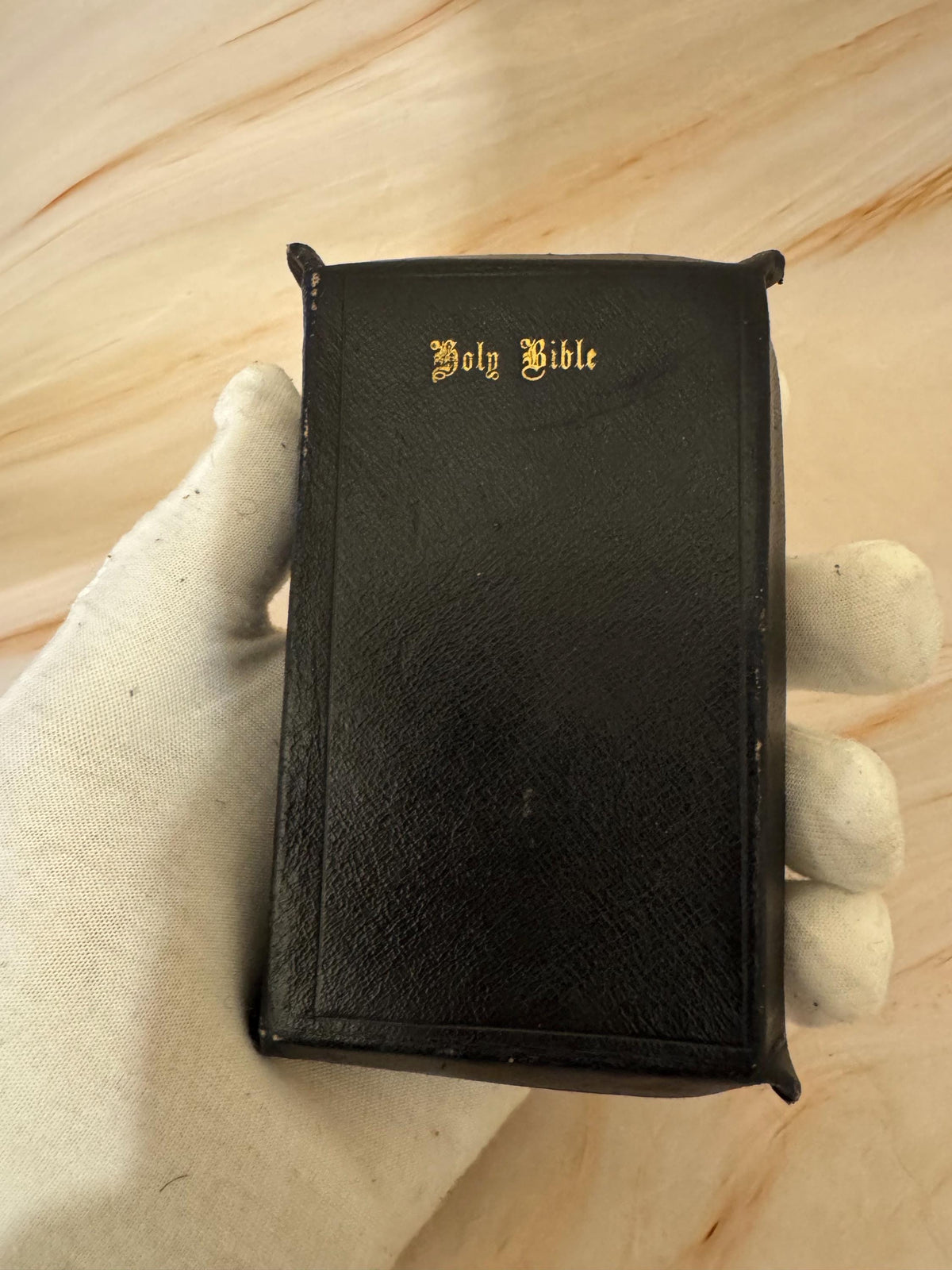 1893 Inscribed Antique KJV Holy Bible, Miniature Victorian King James Bible - Ref x641