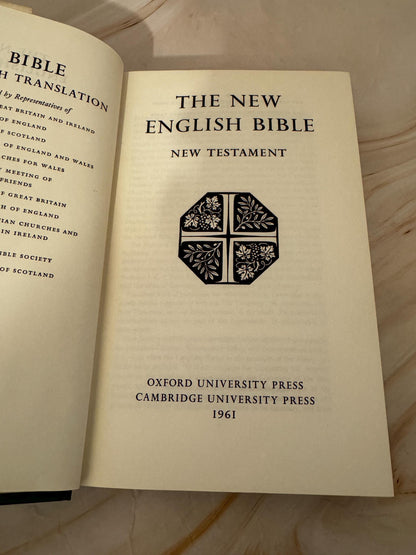 1961 New English Bible New Testament, Vintage NEB Bible Library Edition- Ref x636