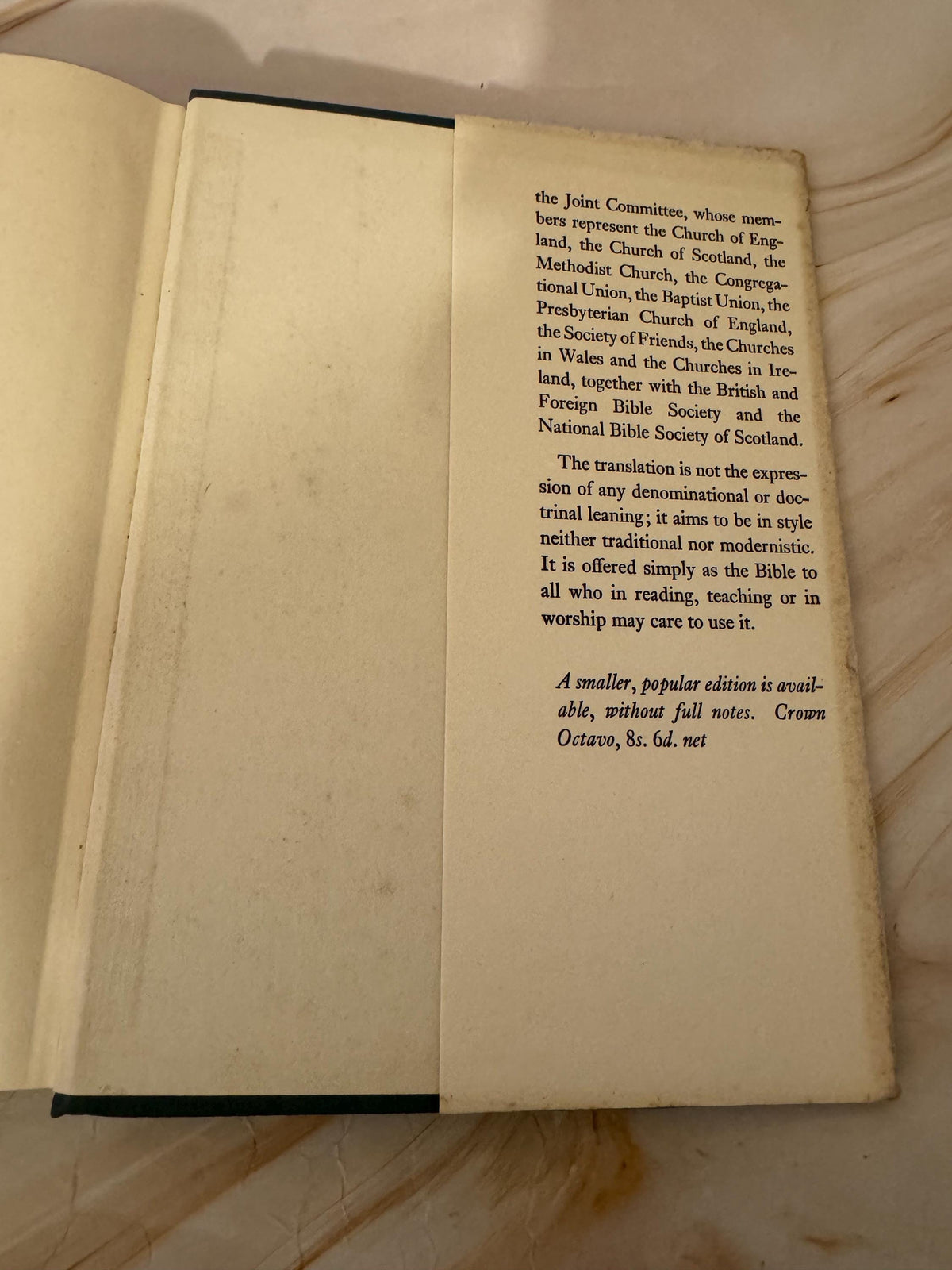 1961 New English Bible New Testament, Vintage NEB Bible Library Edition- Ref x636