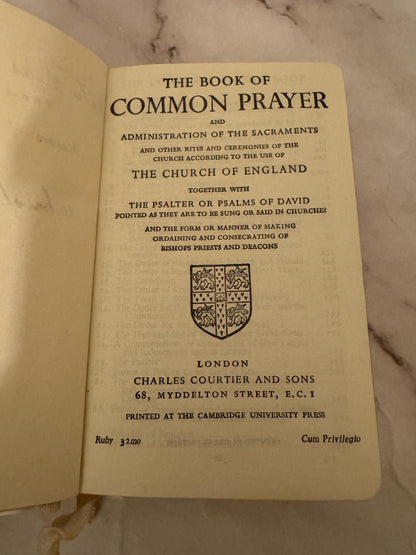1941 Book of Common Prayer – Church of England Pocket Edition with Case – Vintage Christian Gift - Ref X634