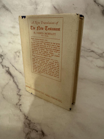 1946 Moffatt New Testament Bible – James Moffatt Translation – Vintage Pocket Bible - Ref X633
