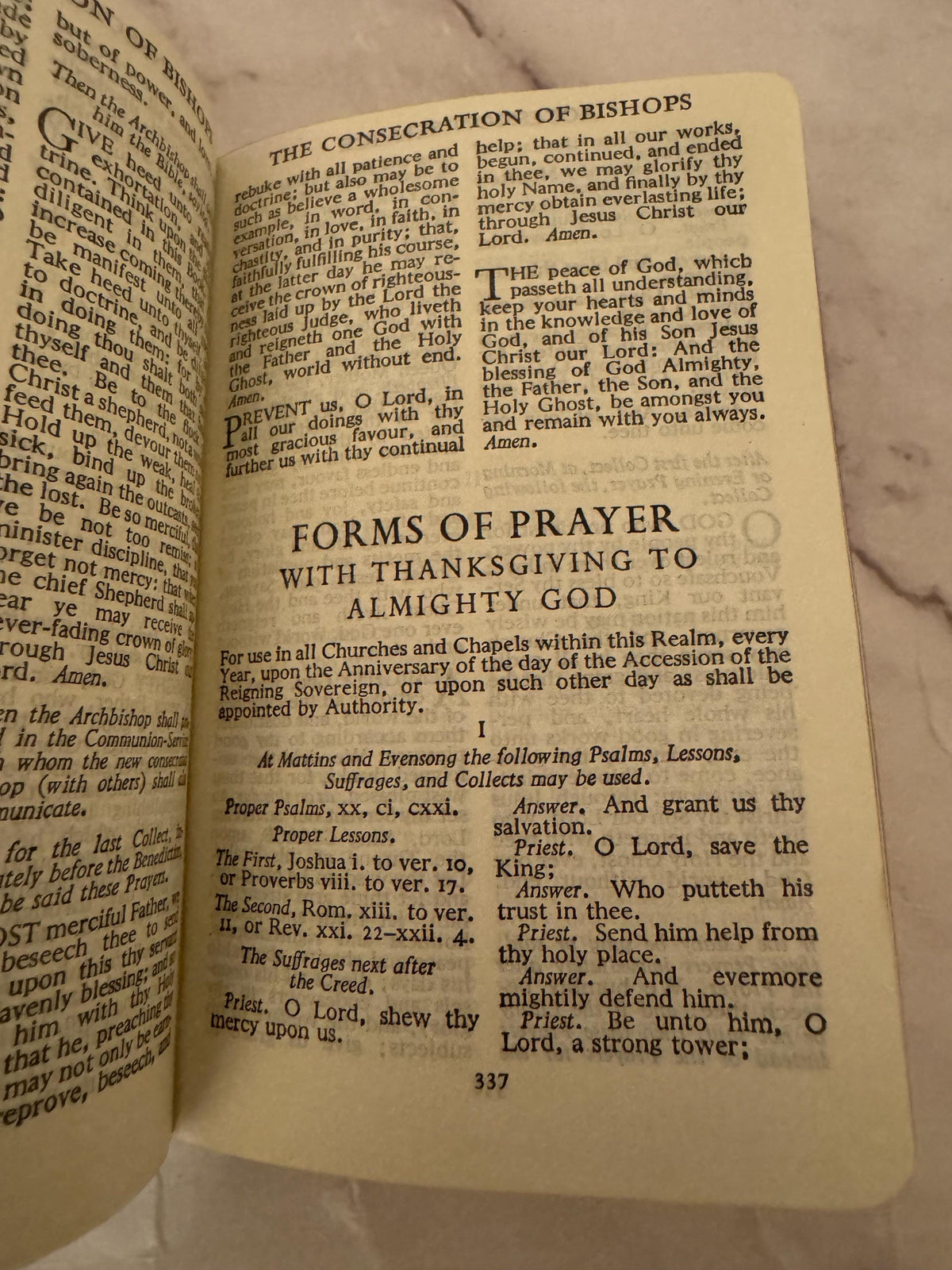 1941 Book of Common Prayer – Church of England Pocket Edition with Case – Vintage Christian Gift - Ref X634