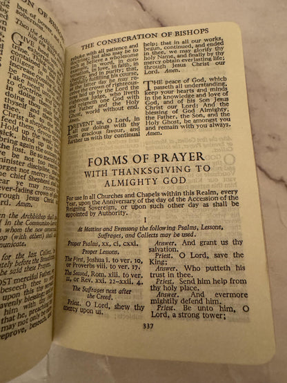 1941 Book of Common Prayer – Church of England Pocket Edition with Case – Vintage Christian Gift - Ref X634