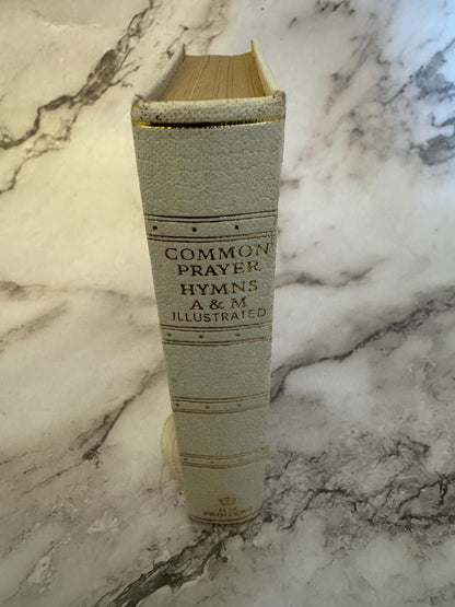 1950s Antique Common Prayer Book – Illustrated Church of England Hymns A&M Pocket Edition - Ref x632