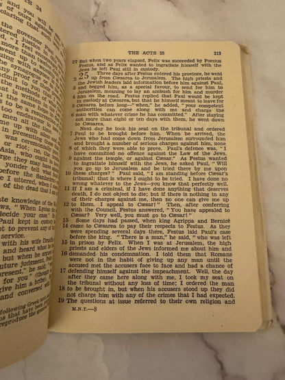 1946 Moffatt New Testament Bible – James Moffatt Translation – Vintage Pocket Bible - Ref X633