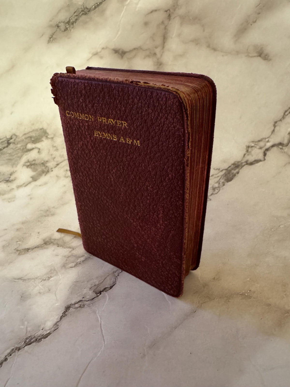 Antique Book of Common Prayer 1916 Leather Bound Church of England Vintage Christian Prayer Book Gift - Ref x612
